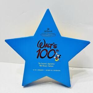2001 HALLMARK KEEPSAKE DISNEY WALTS 100TH THE SORCERER'S APPRENTICE ORNAMENT SET